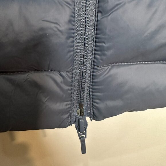 Lands’ End Ultralight Long Down Vest Women's Size Medium Petite Navy Blue - Picture 4 of 9